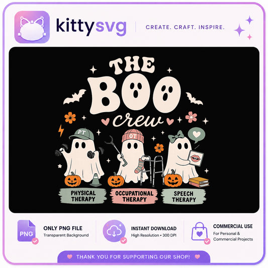 The Boo Crew Therapy Ghost PNG, Halloween PNG, Therapist PNG