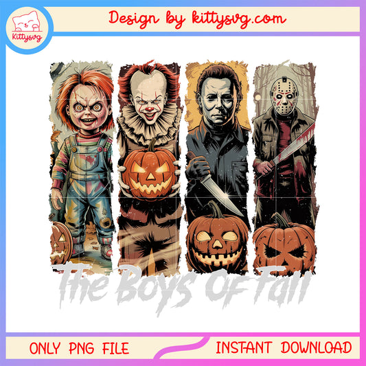 The boy of fall horror characters png, autumn falls png, halloween movie png