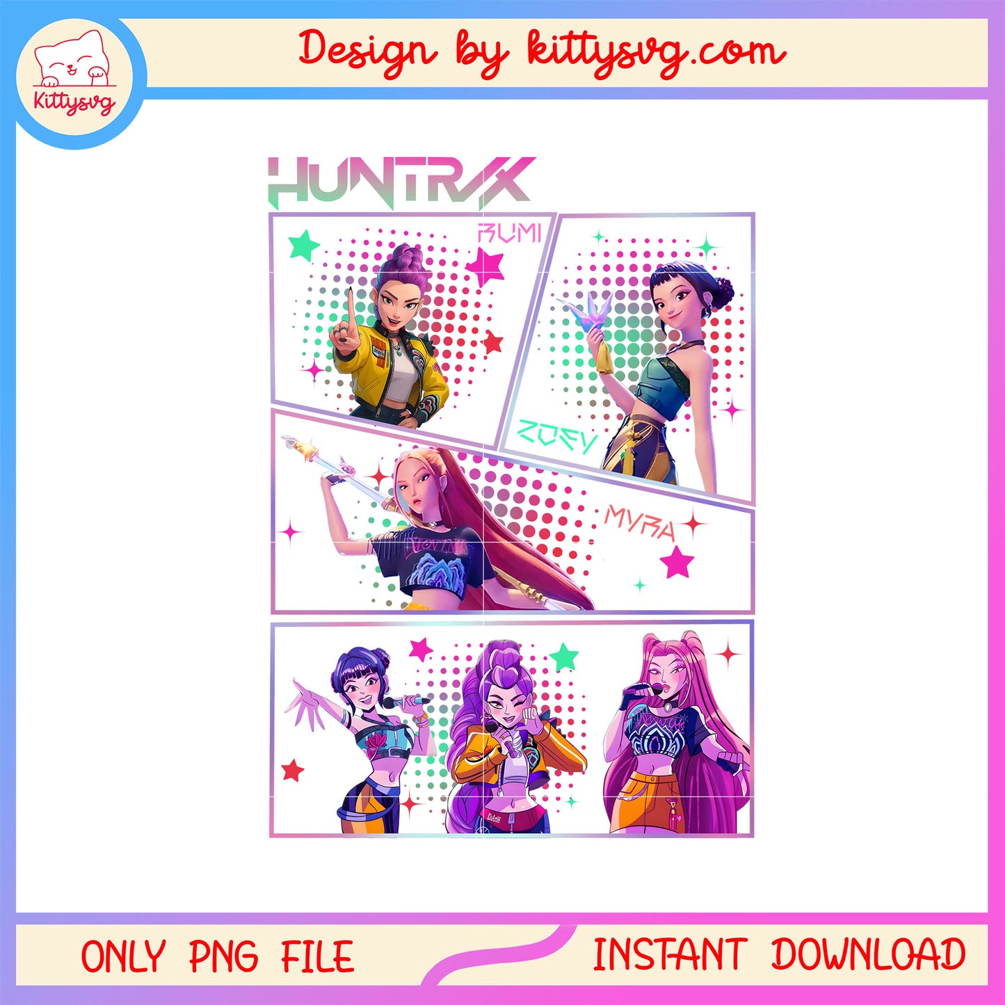 The concert of huntrix band png, huntrix kpop demon hunters png 