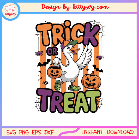 The goose trick treat halloween svg, happy halloween svg