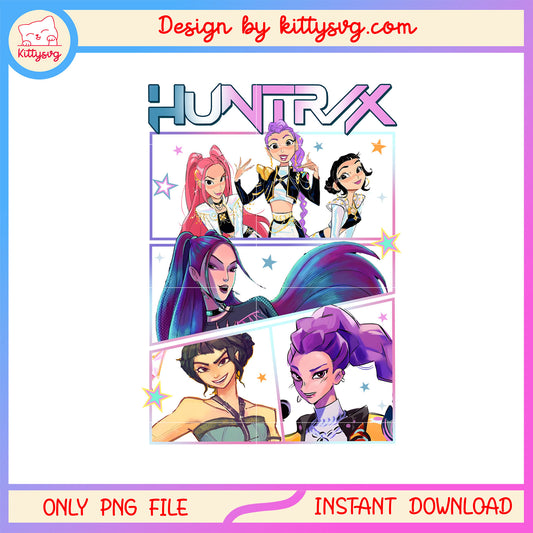 The huntric casts manga design png, kpop demon hunter png