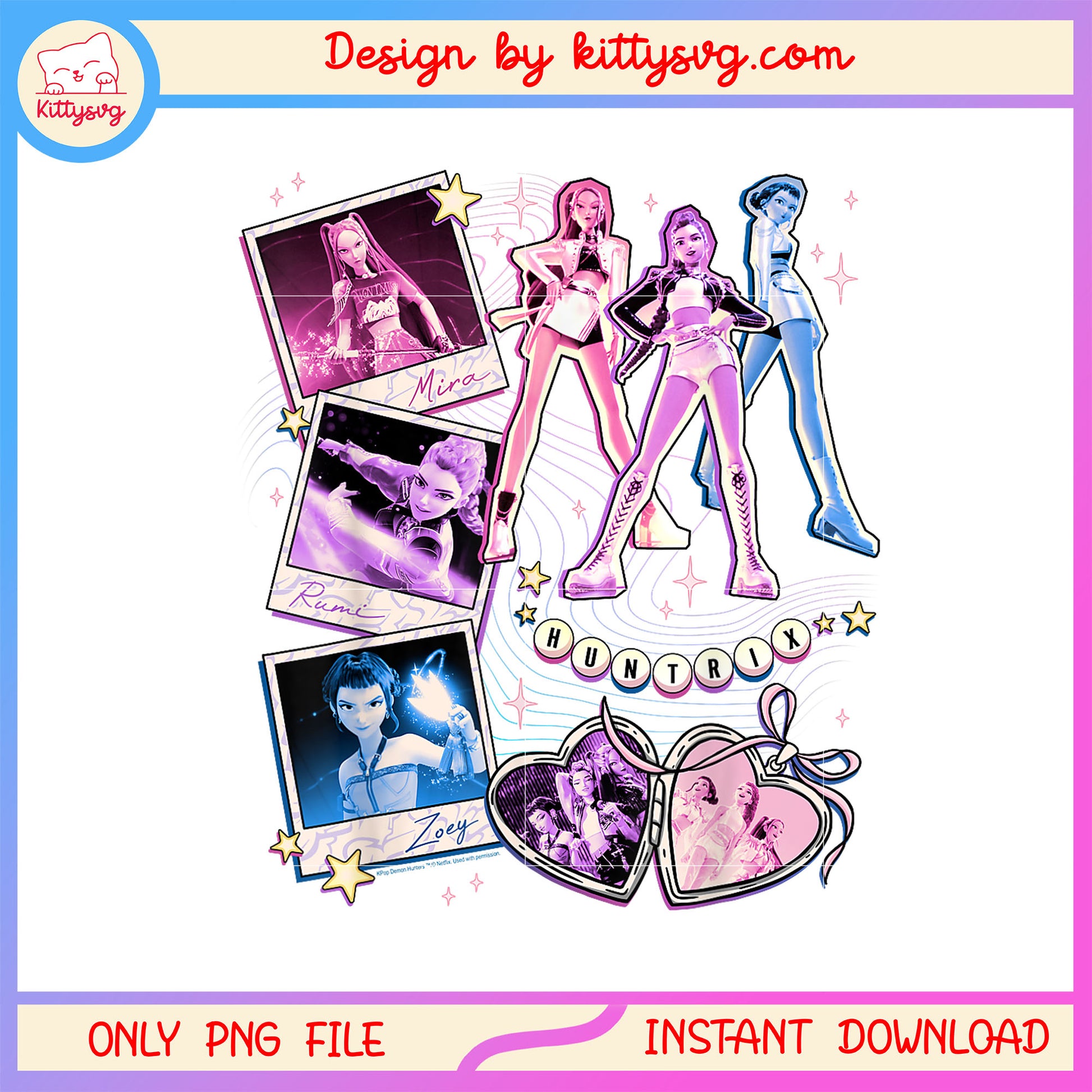 The huntrix photos design png, the huntrix png