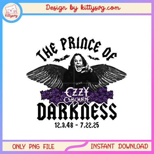 The prince of darkness design png, ozzy osbourne rip png
