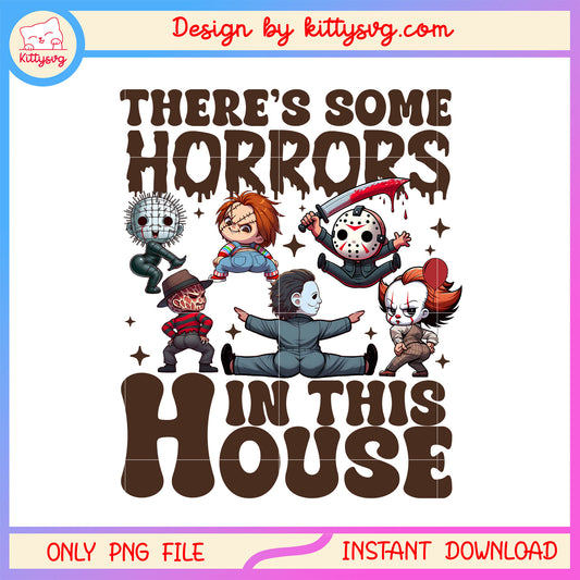 There's some horrors in this house design png, horror movies png