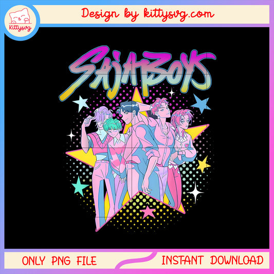 The saja boys band logo design png, kpop demon hunters boys png