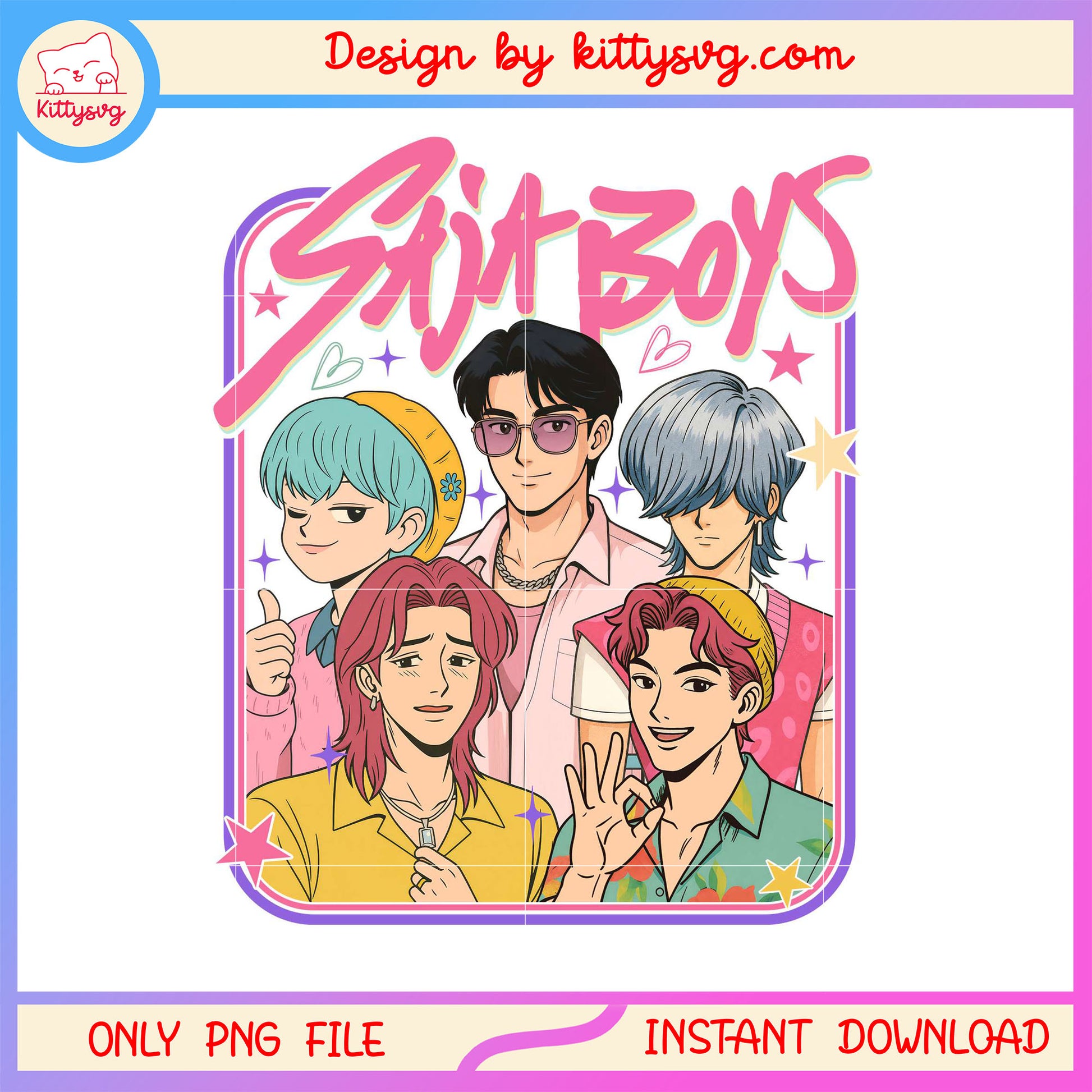 The saja boys band members png, saja boys kpop movie png