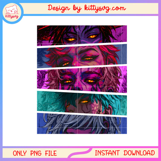 The saja boys demon eyes png, kpop demon hunters movie png