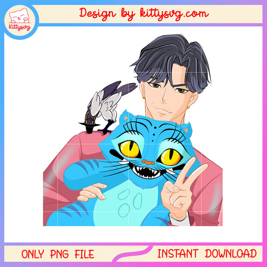 The saja boys jinu and derpy tiger design png, jinu demon png