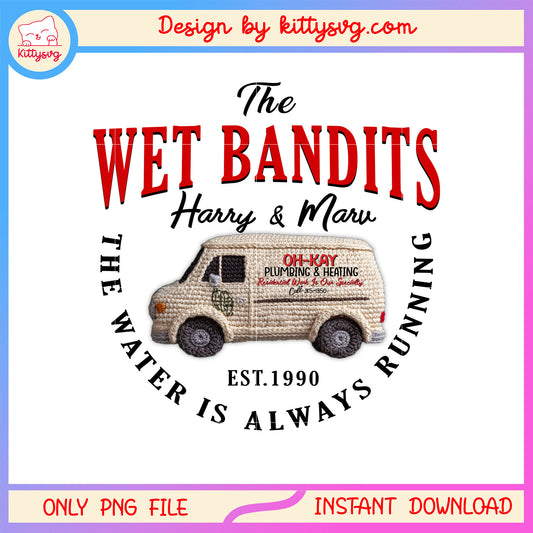 The wet bandits harry and marv est 1990 patchwork png, x-mas png 