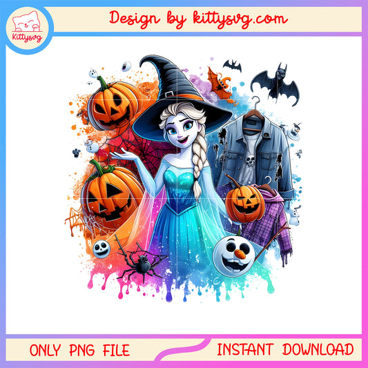 The witch elsa disney halloween png, elsa halloween outfits png
