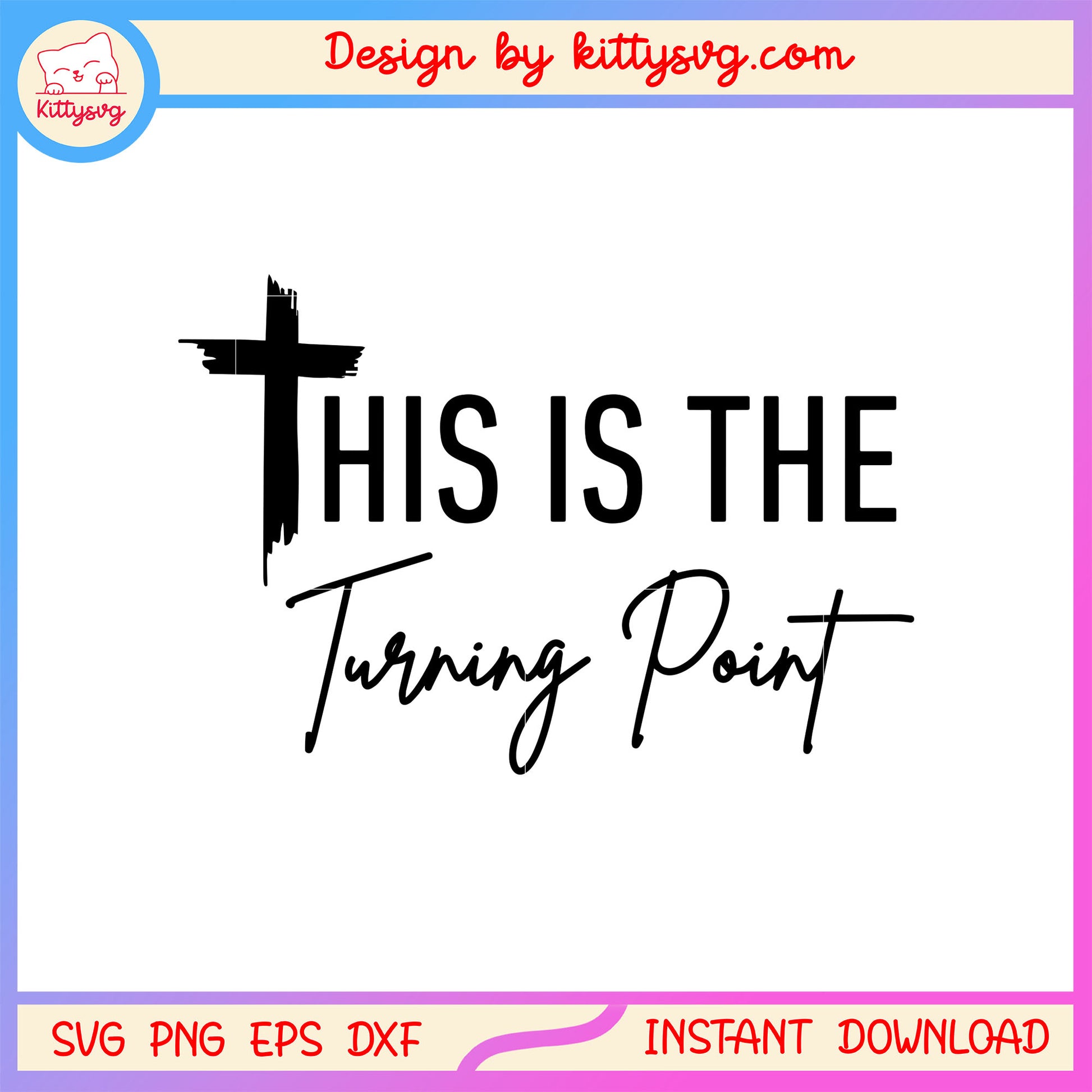 This is the turning paint text design svg, good quotes svg