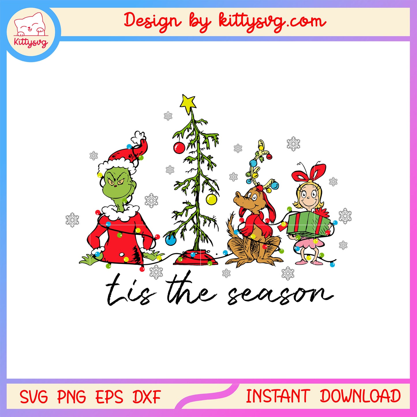 Tis the season grinch christmas design svg, grinch christmas svg