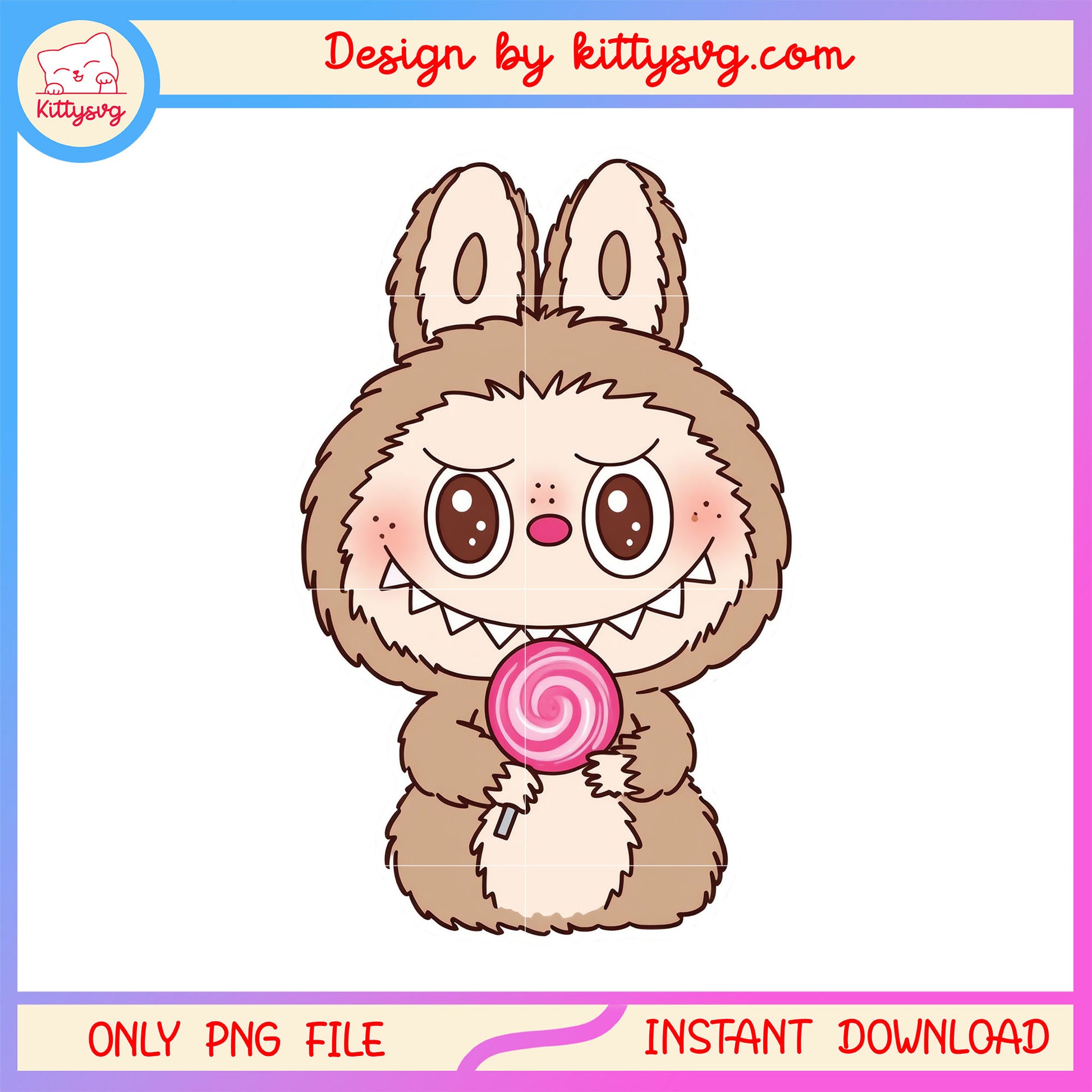 Tofee labubu baby monster doll design png, labubu art png