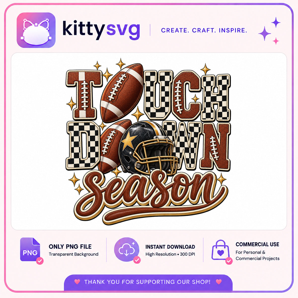 Touchdown Season PNG, Football Season PNG, Game Day PNG