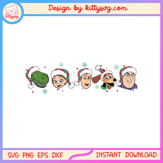 Toy story face christmas cartoon svg, toy story character svg