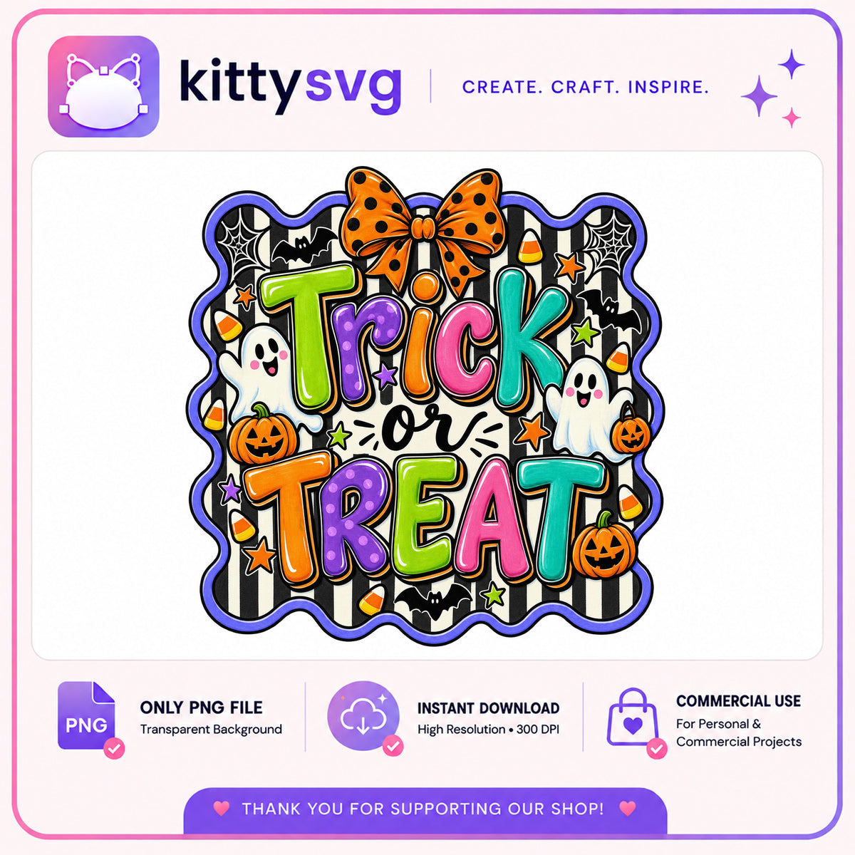 Trick Or Treat Halloween PNG, Spooky Ghost Pumpkin PNG, Halloween PNG