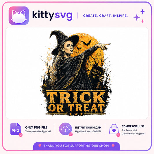 Trick Or Treat Witch Halloween PNG, Spooky Witch PNG, Halloween PNG