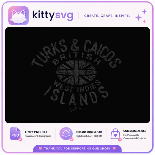 Turks And Caicos Islands PNG, British West Indies PNG, Travel Vintage PNG