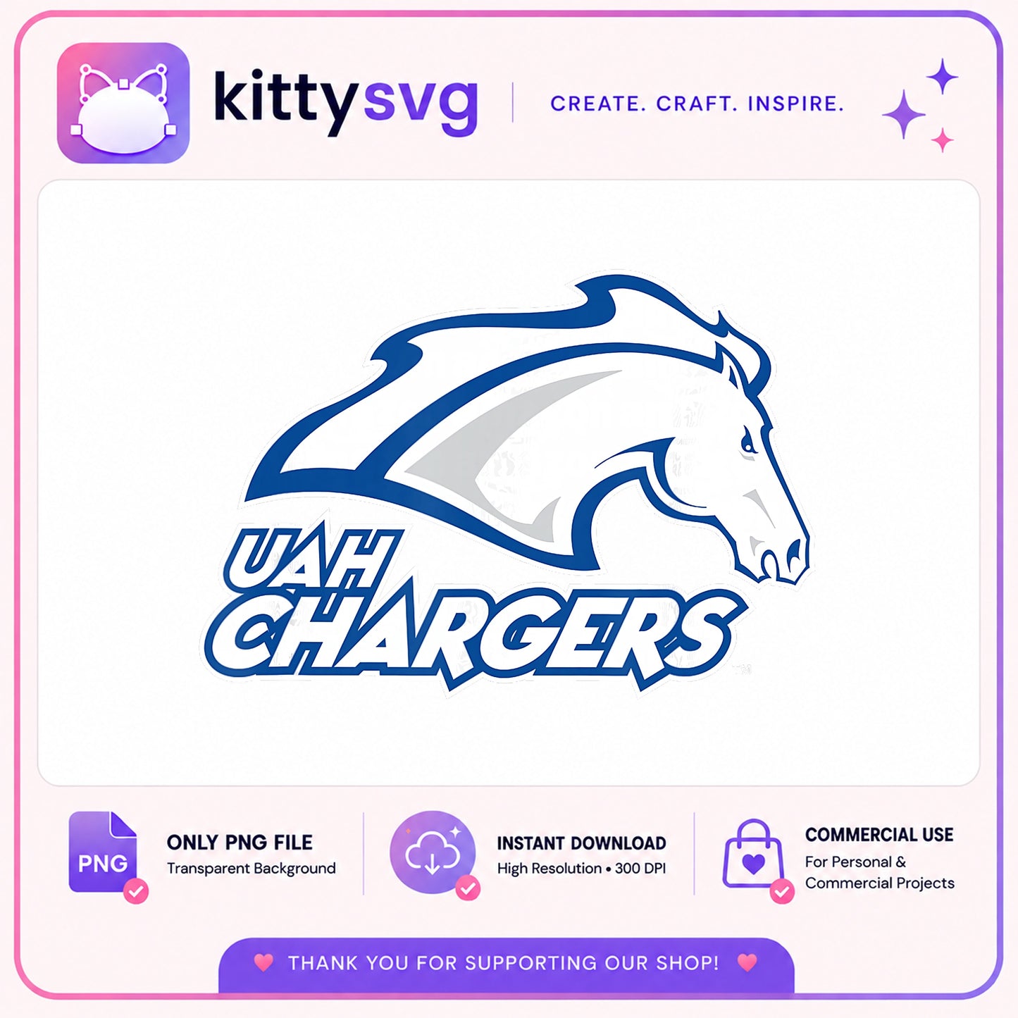 UAH Chargers PNG, University Of Alabama Huntsville, College PNG