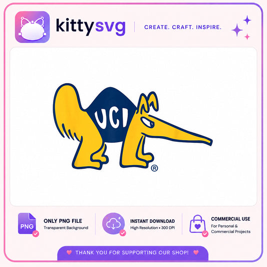 UCI Anteater Mascot PNG, UC Irvine Logo PNG, Anteater PNG
