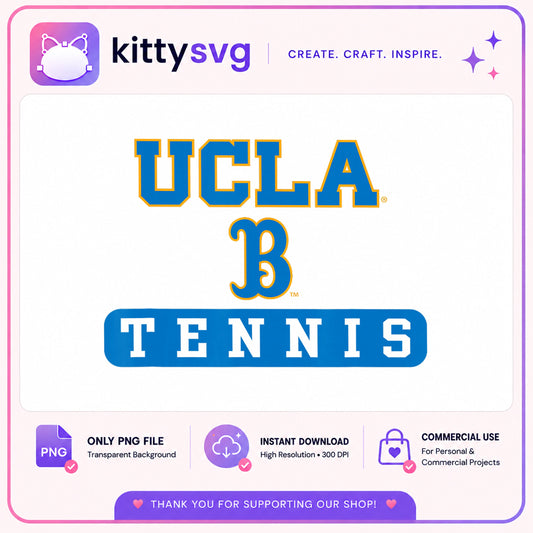 UCLA Bruins Tennis PNG, College Sports Clipart, UCLA PNG