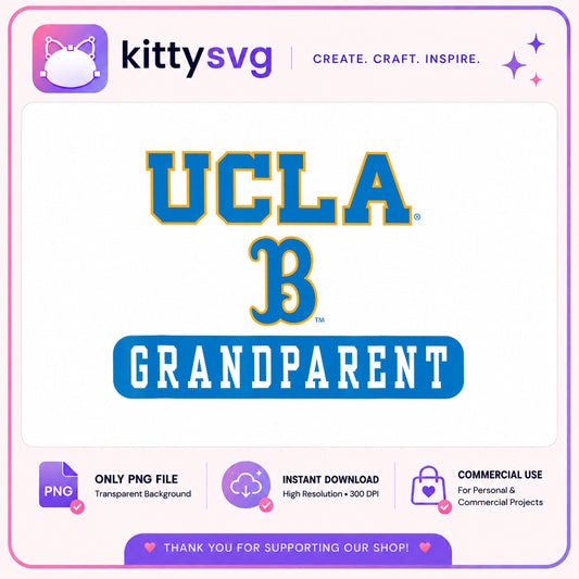 UCLA Grandparent PNG, Bruins Grandparent Shirt, College PNG