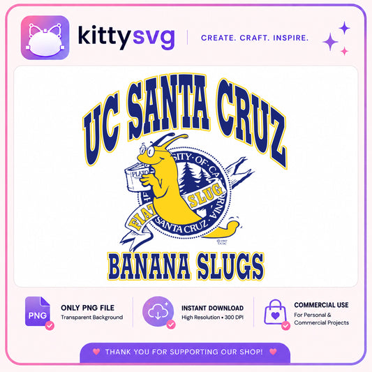UC Santa Cruz Banana Slugs PNG, UCSC Mascot PNG, College PNG