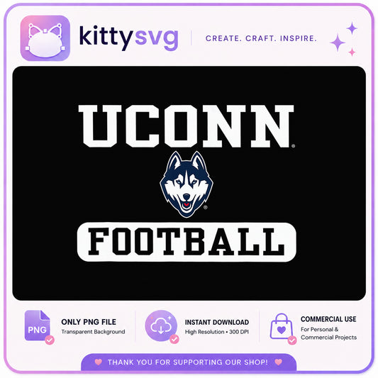 UConn Huskies Football PNG, Connecticut Huskies PNG, College Football PNG