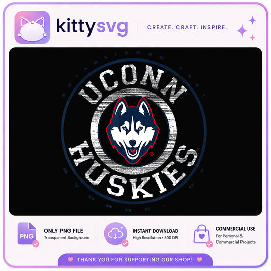 UConn Huskies PNG, Connecticut Huskies Logo PNG, College PNG