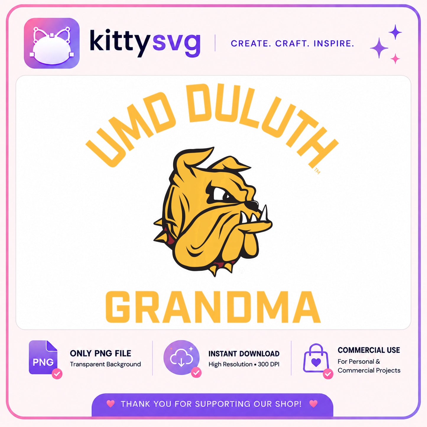 UMD Duluth Grandma PNG, Bulldogs Grandma PNG, College PNG