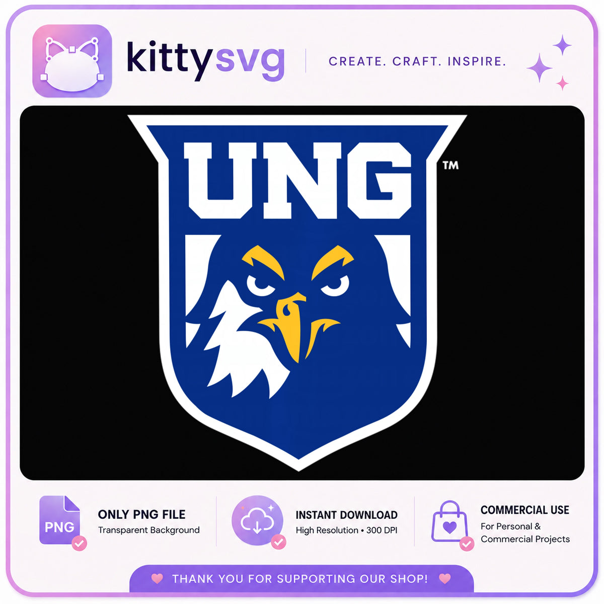 UNG Nighthawks Logo PNG, University Of North Georgia, College PNG