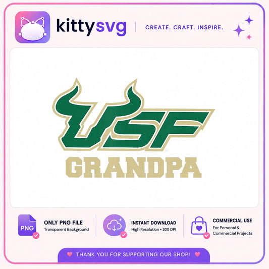 USF Bulls Grandpa PNG, South Florida Grandpa PNG, College PNG