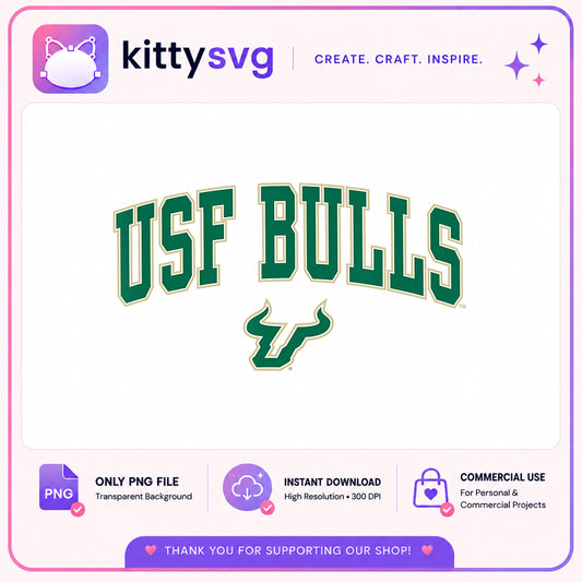 USF Bulls PNG, South Florida Bulls Logo, College Football PNG