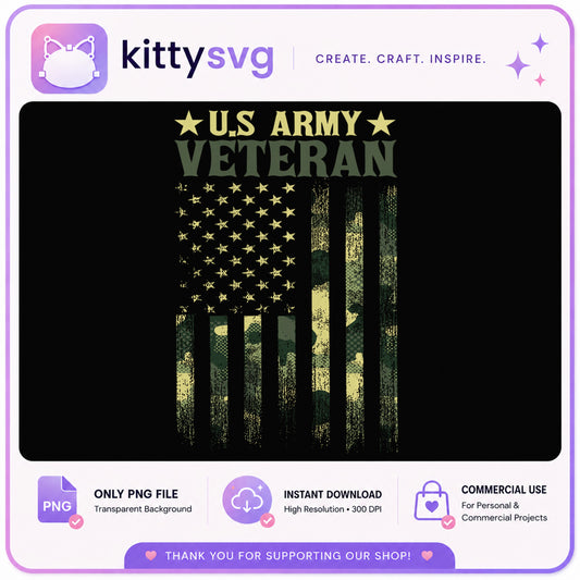 US Army Veteran PNG, Camo American Flag PNG, Military PNG