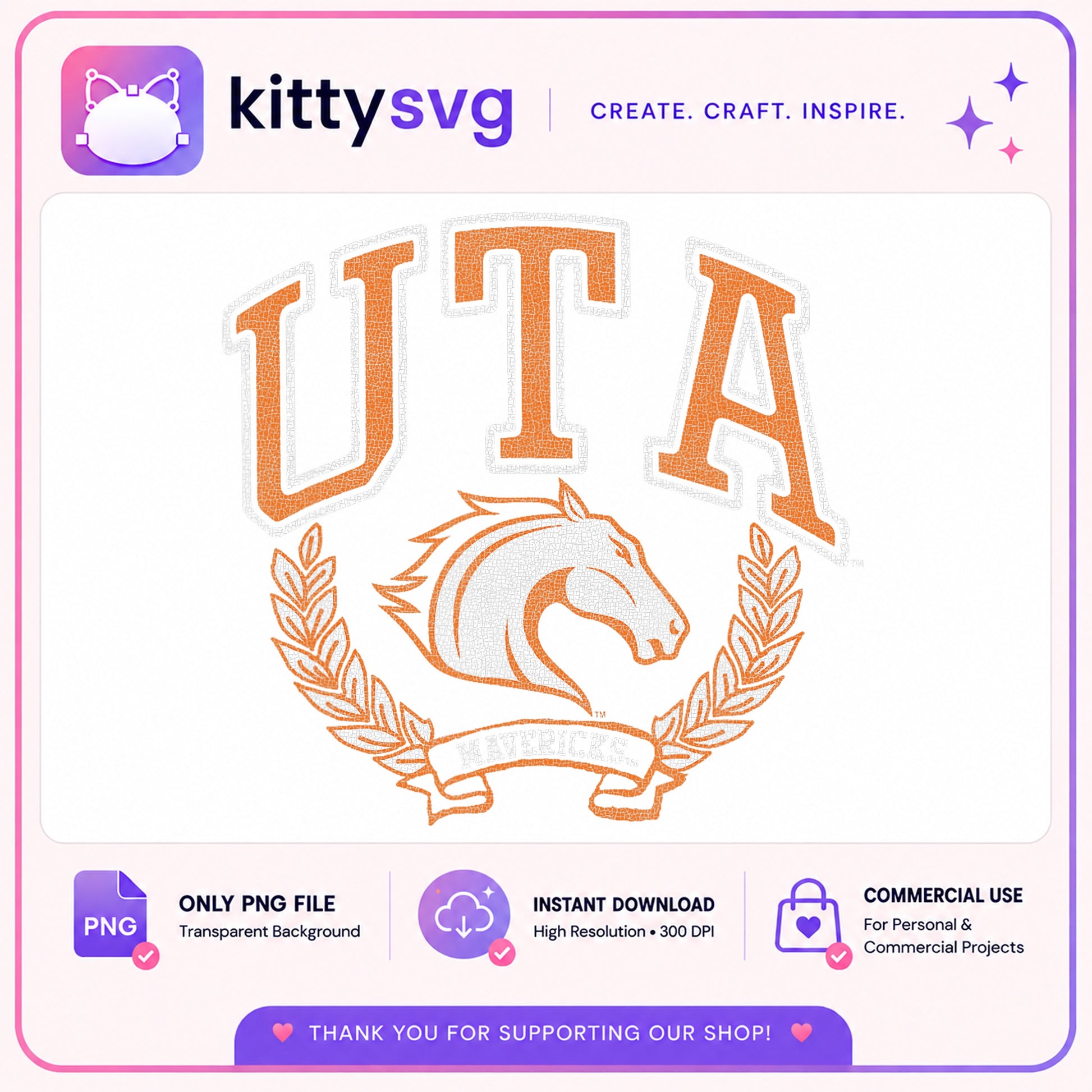 UTA Mavericks PNG, Texas Arlington Mascot PNG, College PNG