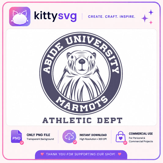 University Marmots Athletic Dept PNG, College Mascot PNG, Sports Team PNG