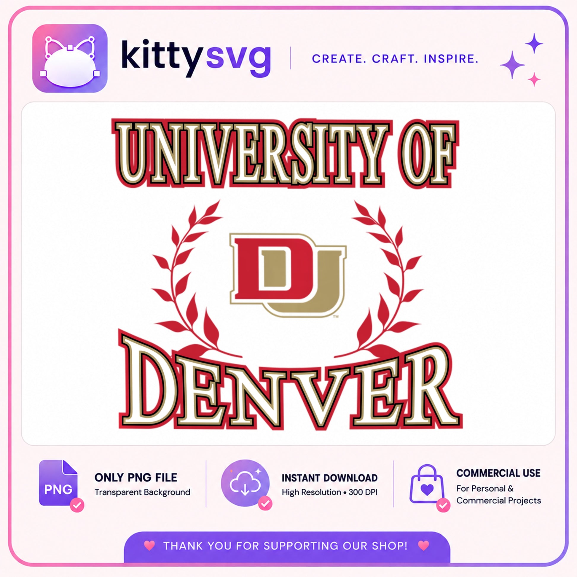 University Of Denver PNG, Denver Pioneers Logo, College PNG