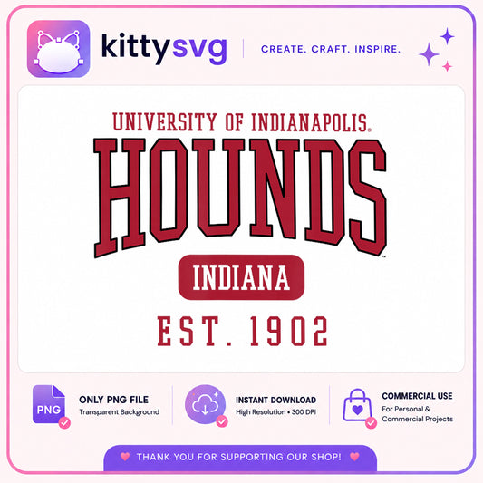 University Of Indianapolis Hounds PNG, Hounds Indiana PNG, College PNG