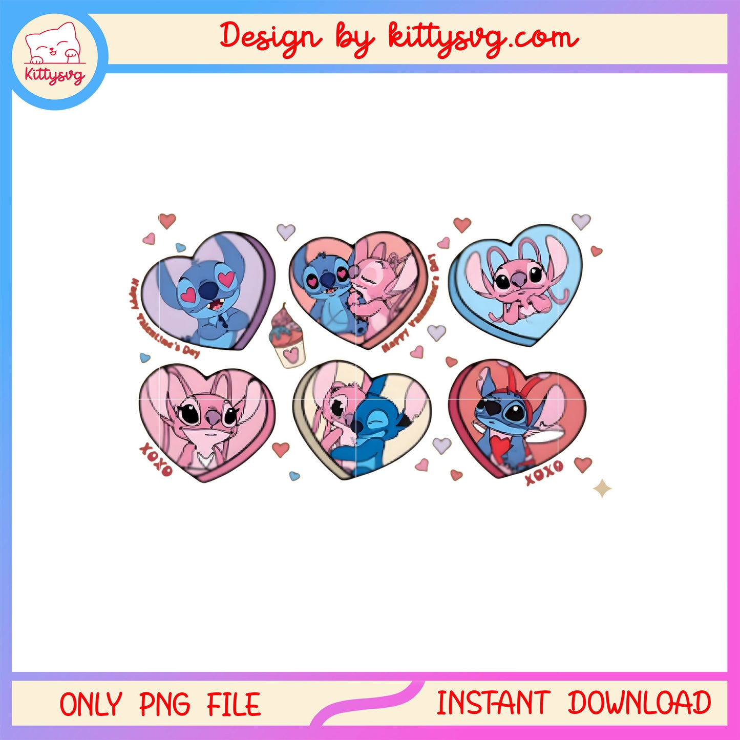 Valentine my love stitch png, stitch valentines day​​ png