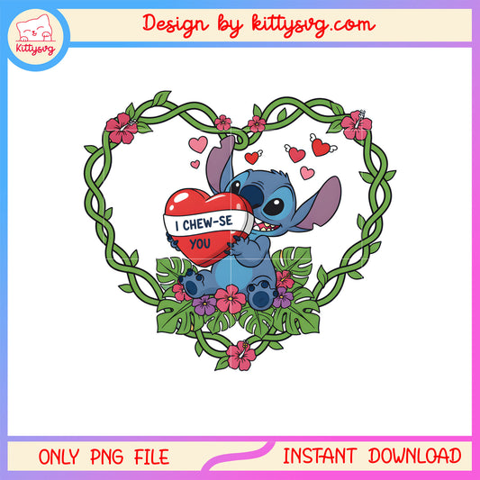 Valentine stitch hug love png, stitch valentines day​​ png