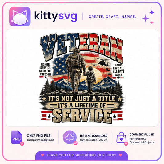 Veteran Lifetime Of Service PNG, Military American Flag PNG, Soldier PNG