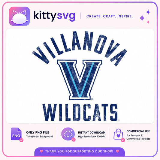 Villanova Wildcats PNG, College Team Logo PNG, Wildcats PNG