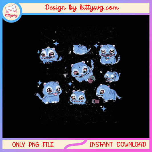 Vintage cute derpy kpop design png, moster derpy tiger png