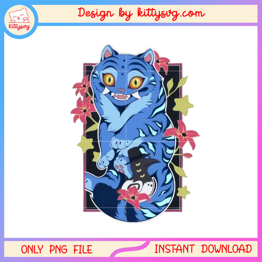 Vintage derpy tiger and crow design png, anime movie casts png