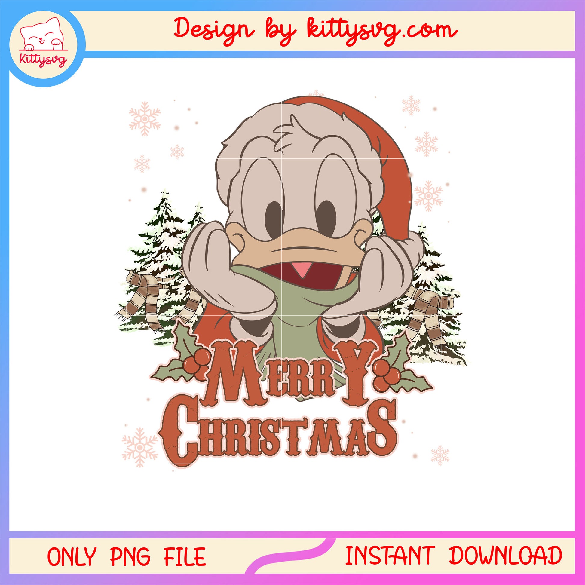 Vintage disney donald merry christmas png, disney donald duck png