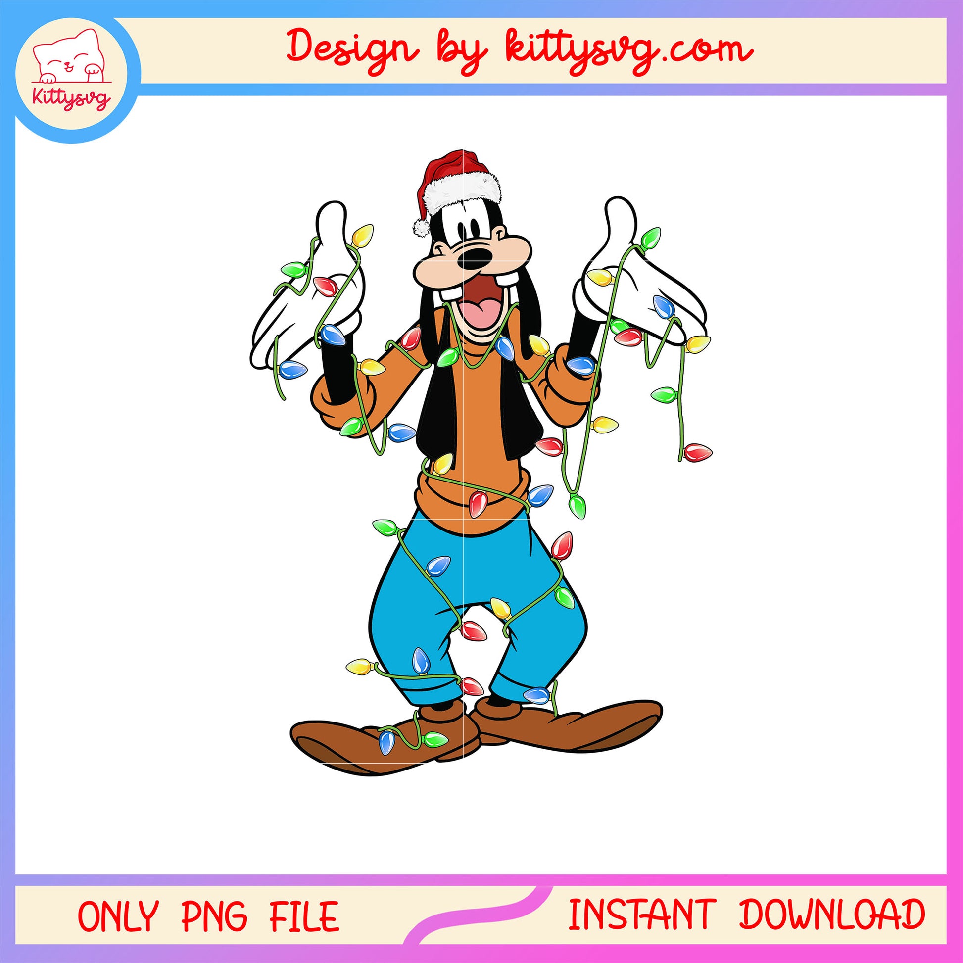 Vintage disney goofy christmas lights png, disney goofy character png