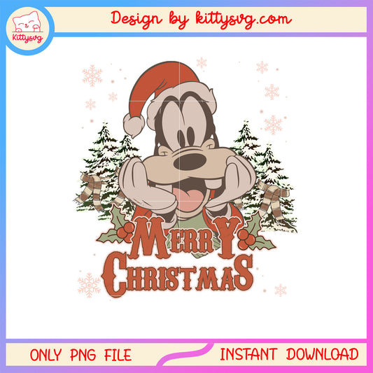 Vintage disney goofy merry christmas png, goofy disney png