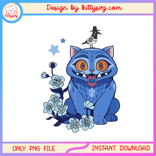 Vintage flower huntrix demon tiger and birddesign  png, kpop hunters png