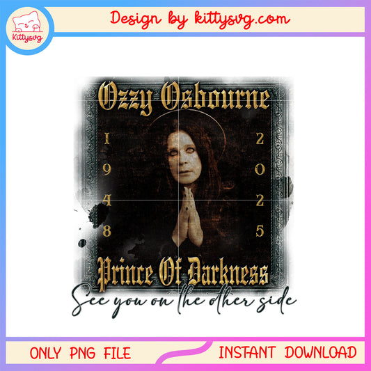 Vintage ozzy osbourne prince of darkness png, ozzy osbourne png