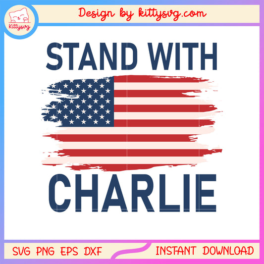 Vintage stand with charlie america flag design svg, america freedom​ svg